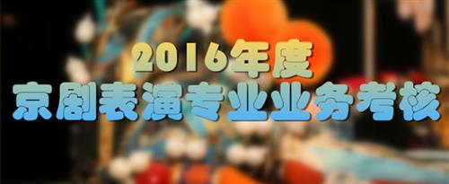 操单位女人屄国家京剧院2016年度京剧表演专业业务考...